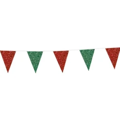 Best Globos Europe B.V. Vimpelguirlande Rød/Grøn Glitter