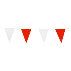 Globos Europe B.V. Vimpelguirlande Rød/Hvid - Oppyntning|Flag