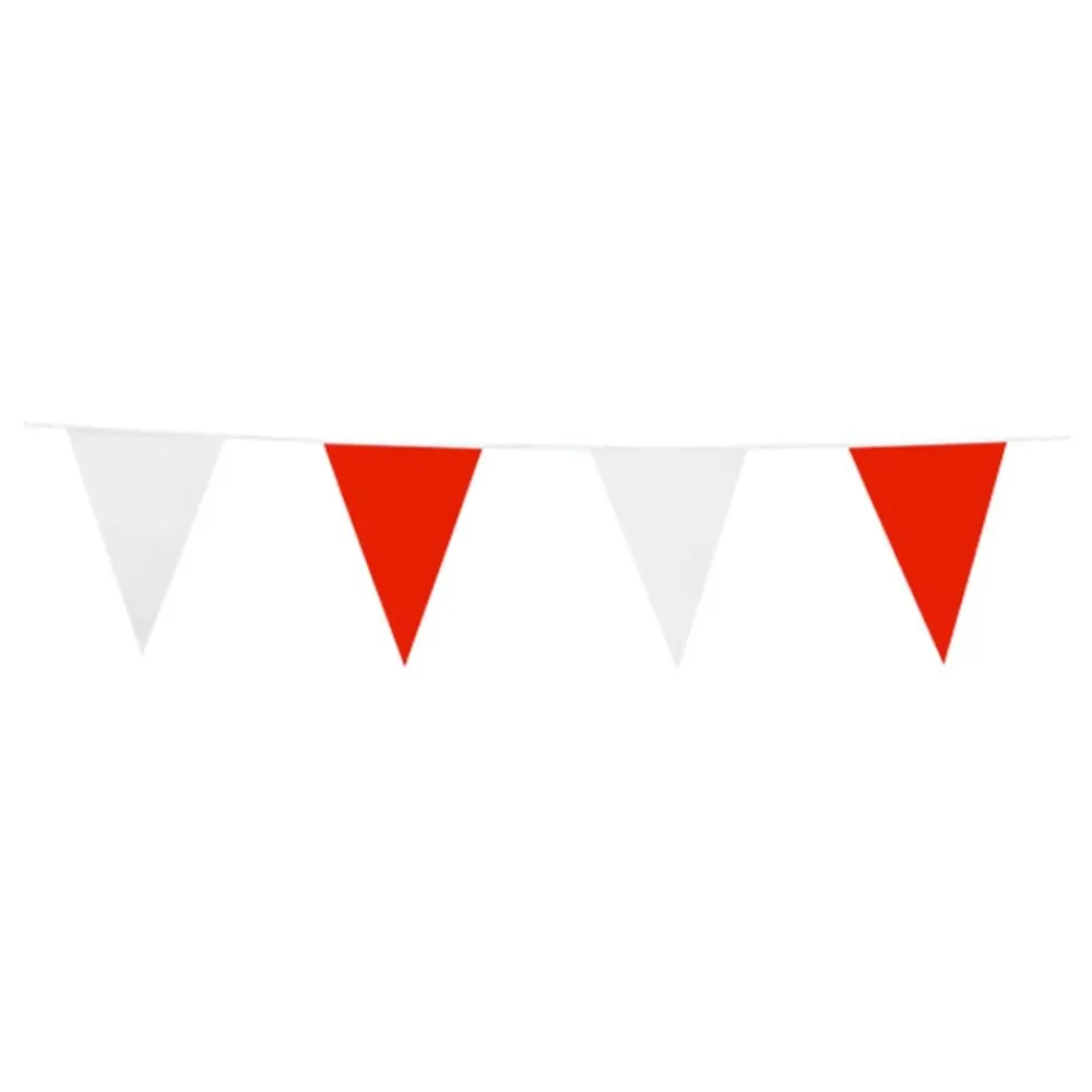Globos Europe B.V. Vimpelguirlande Rød/Hvid - Oppyntning|Flag