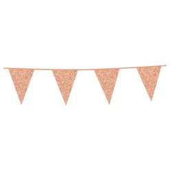 Globos Europe B.V. Vimpelguirlande Roséguld Glitter - Oppyntning|Flag