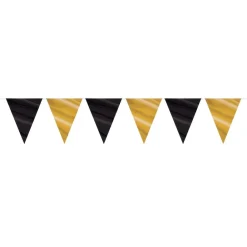Hot Three Sixty Degrees Ltd Vimpelguirlande Sort/Guld