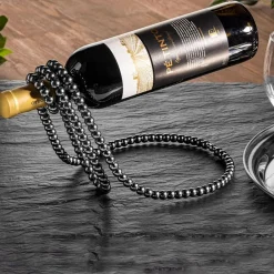 Gadget Master sp. z o.o. sp.k. Vinholder Perlehalskæde Sort - Barindretning|Hjem & Husholdning