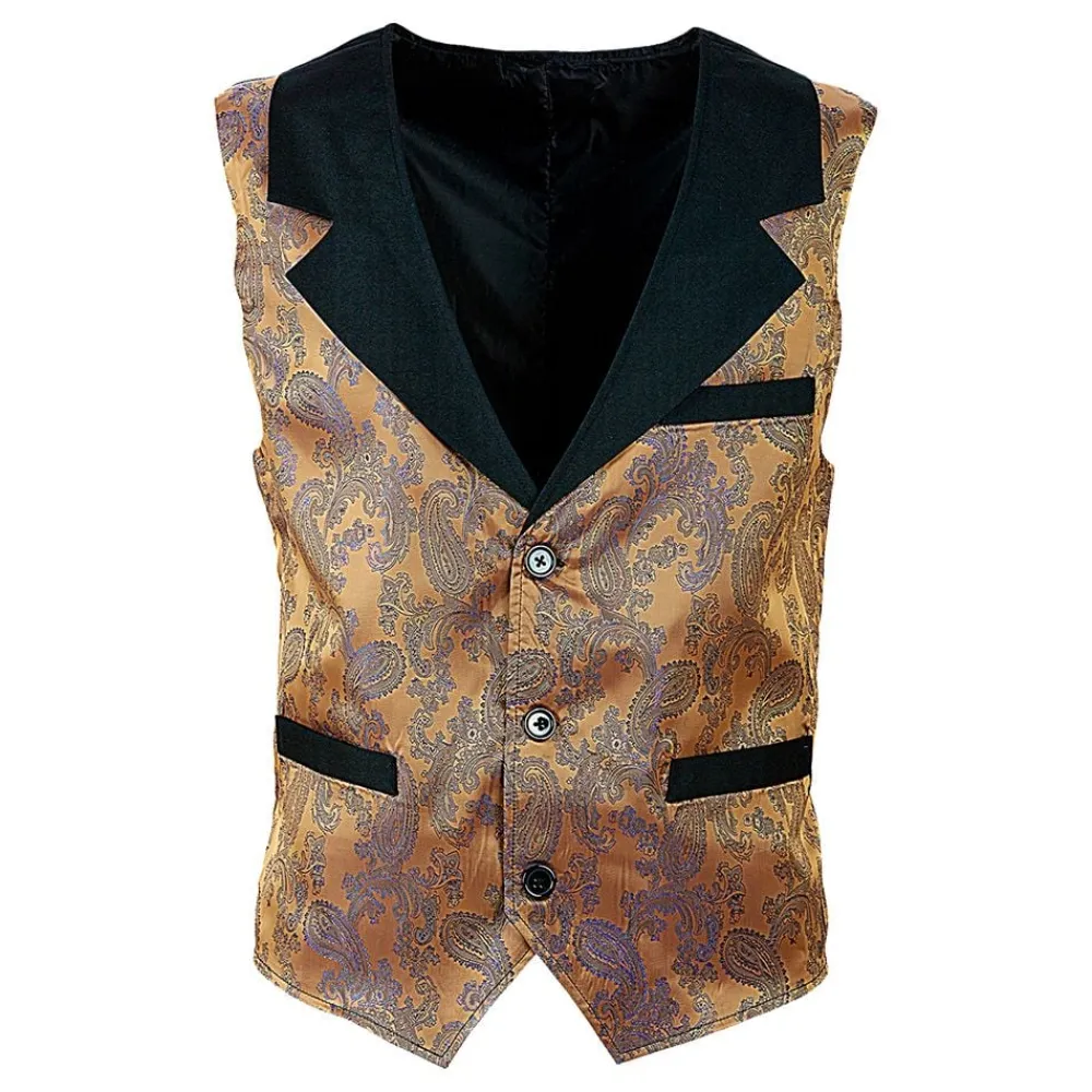 Widmann S.r.l. Vintage Jacquard Vest Brun - Tilbehør|Kostumetema