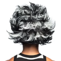 Boland Party Partners B.V. Wild Wanda Sort/Hvid Paryk - Parykker
