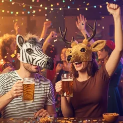 Boland Party Partners B.V. Zebra Halvmaske - Kostumetema|Masker