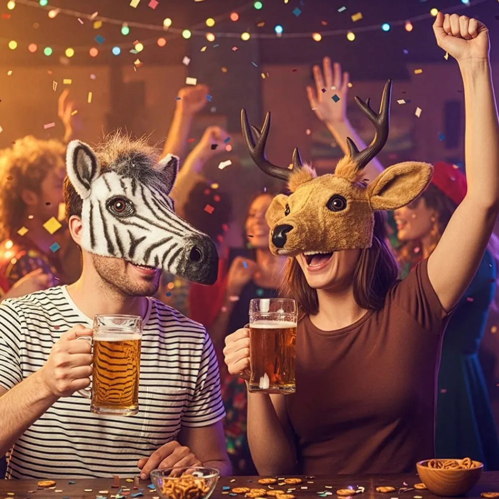 Boland Party Partners B.V. Zebra Halvmaske - Kostumetema|Masker